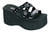 FUNN-19 Black Platform Sandals