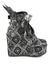 POISON-107 Black and Silver Nubuck Platform Boots alternate view