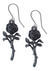 The Romance of the Black Rose Earrings view 1
