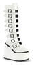 SWING-815 White Buckled Platform Boots