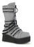TRASHVILLE-138 Grey Reflective Platform Boots