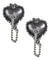 Witches Heart Earring Studs alternate view