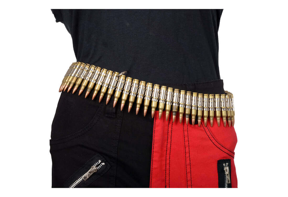 Fashion Bullet belt in Brass with Nickel Links