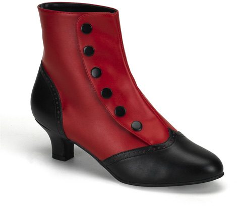 red victorian boots