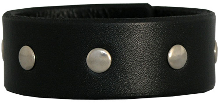 Classic leather and rivet wristband