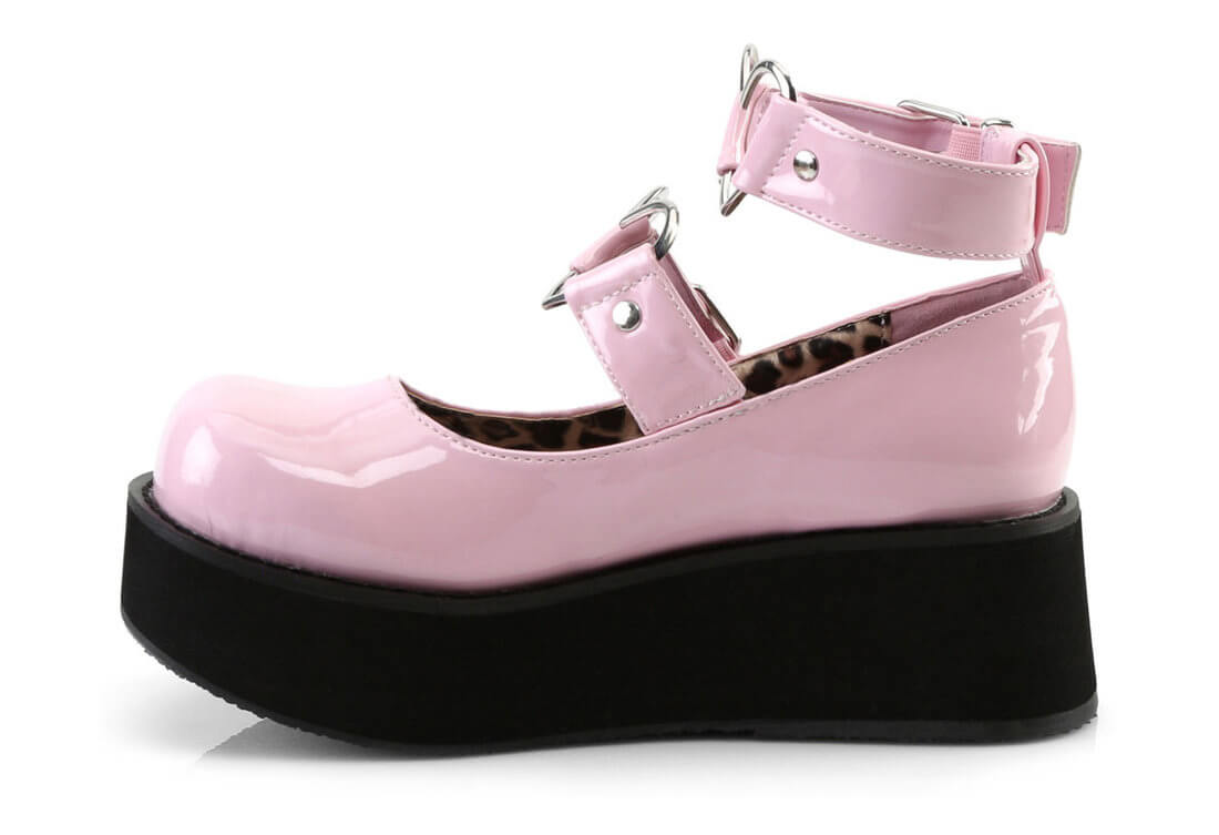 SPRITE02 Baby pink Platform Shoes with Hearts