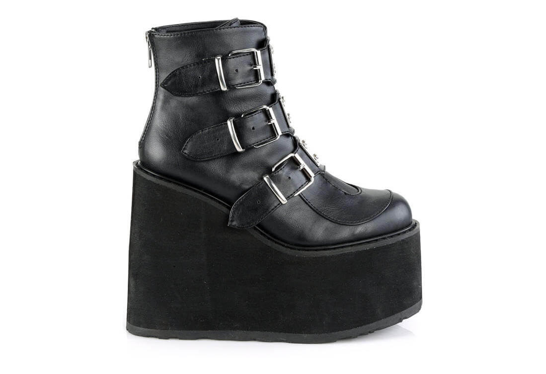 SWING-105 Women's Black Vegan Leather Boots