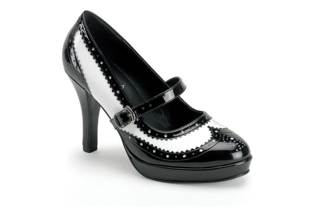 black and white stilettos