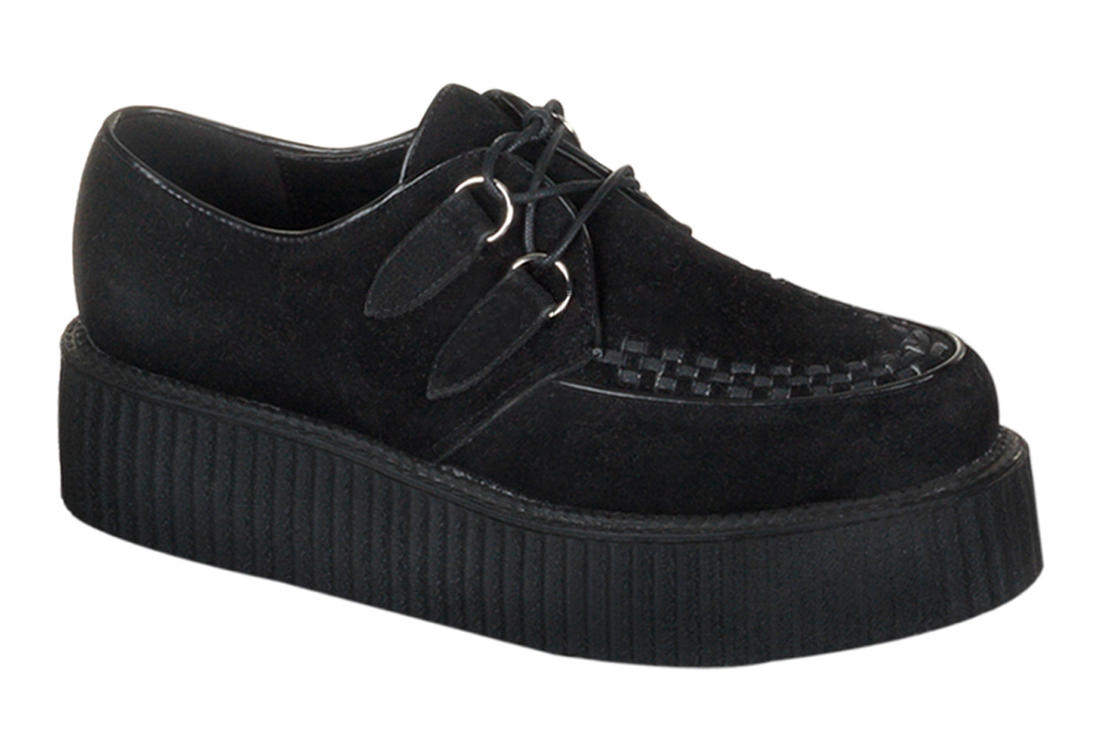 recept Voorspeller Relatie CREEPER-402S Black Suede Creeper Shoes