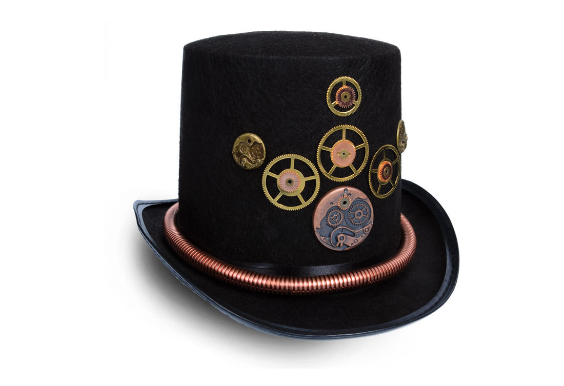 Steampunk Girl Gear Wing Chain Deco Hair Clip Women Mini Hat Headwear Party