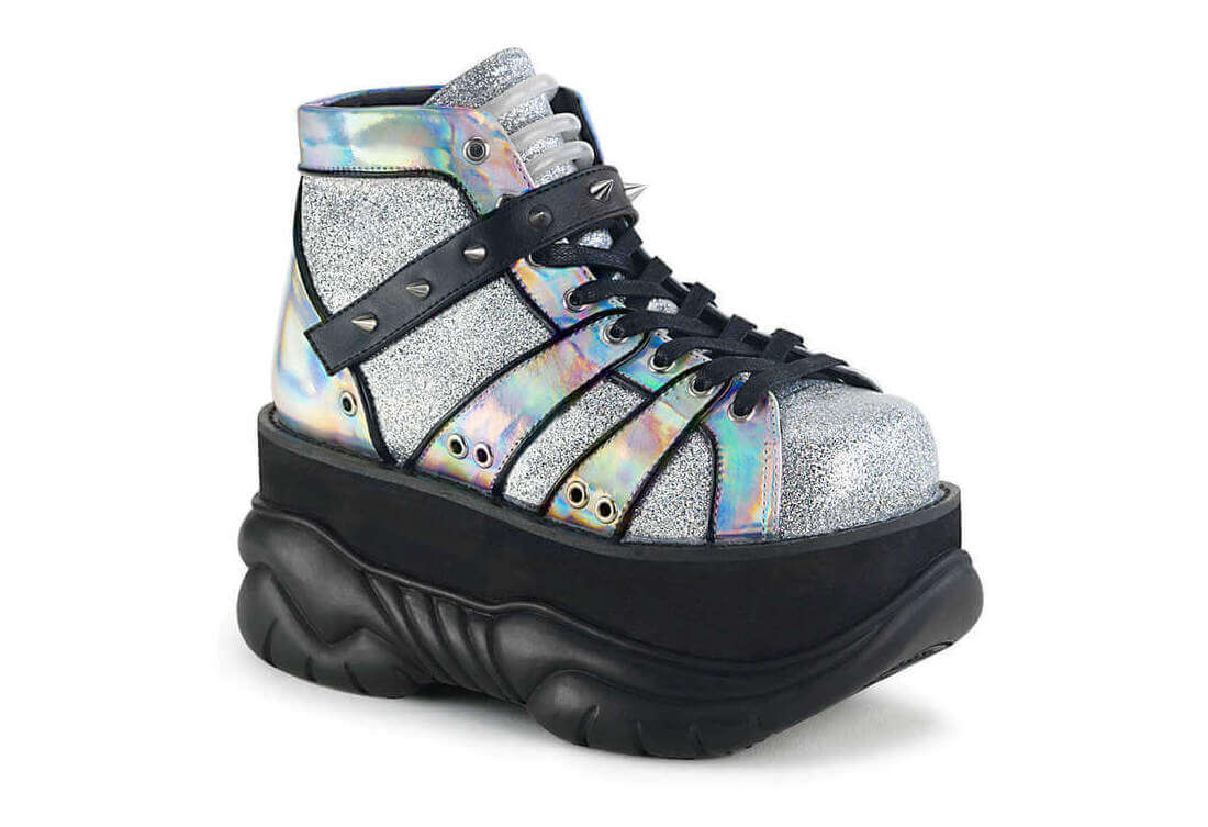 Platform Adidas Zilver Glitter Mens Platform Dress Shoes Bordello