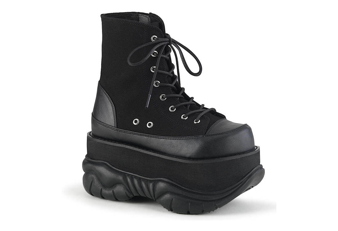black platform boots mens