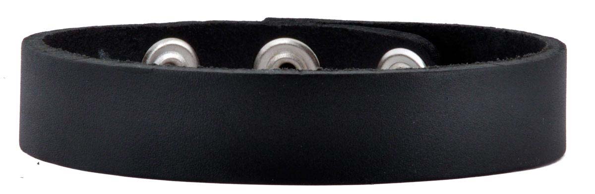 plain black leather choker