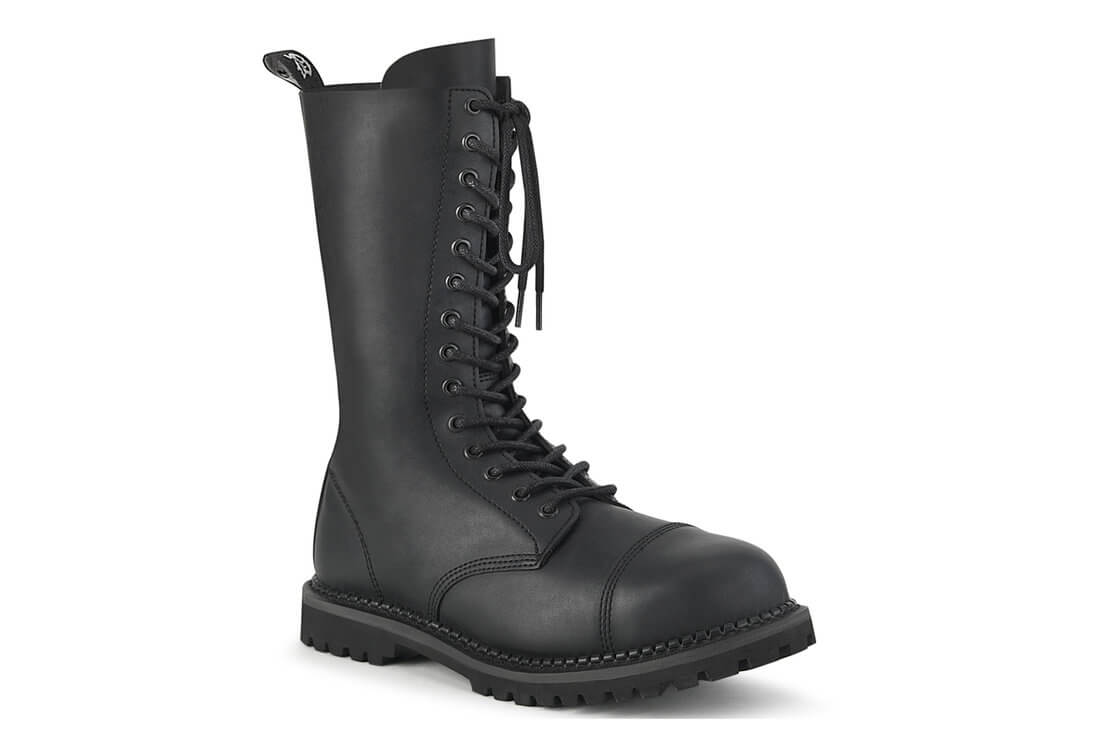 vegan black combat boots