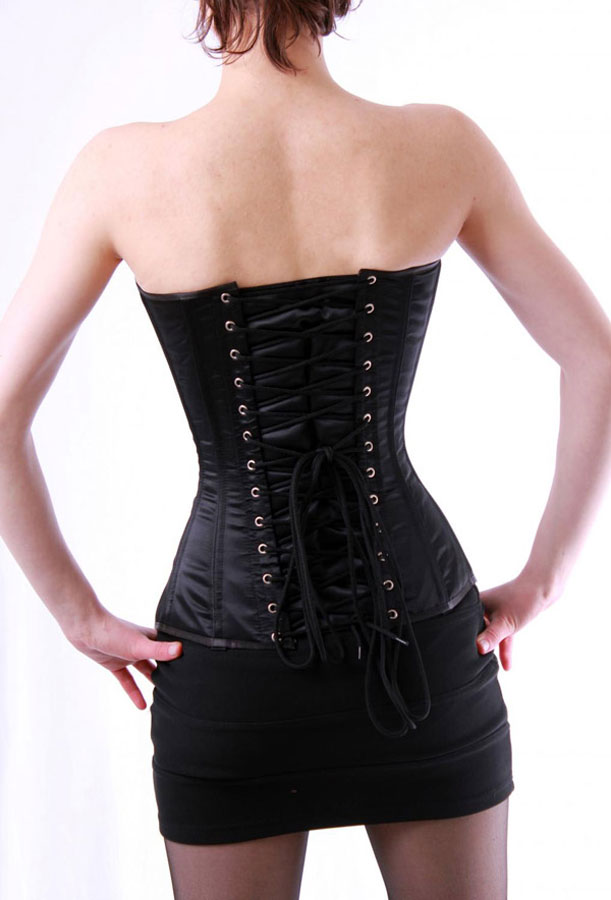 plt chocolate satin corset