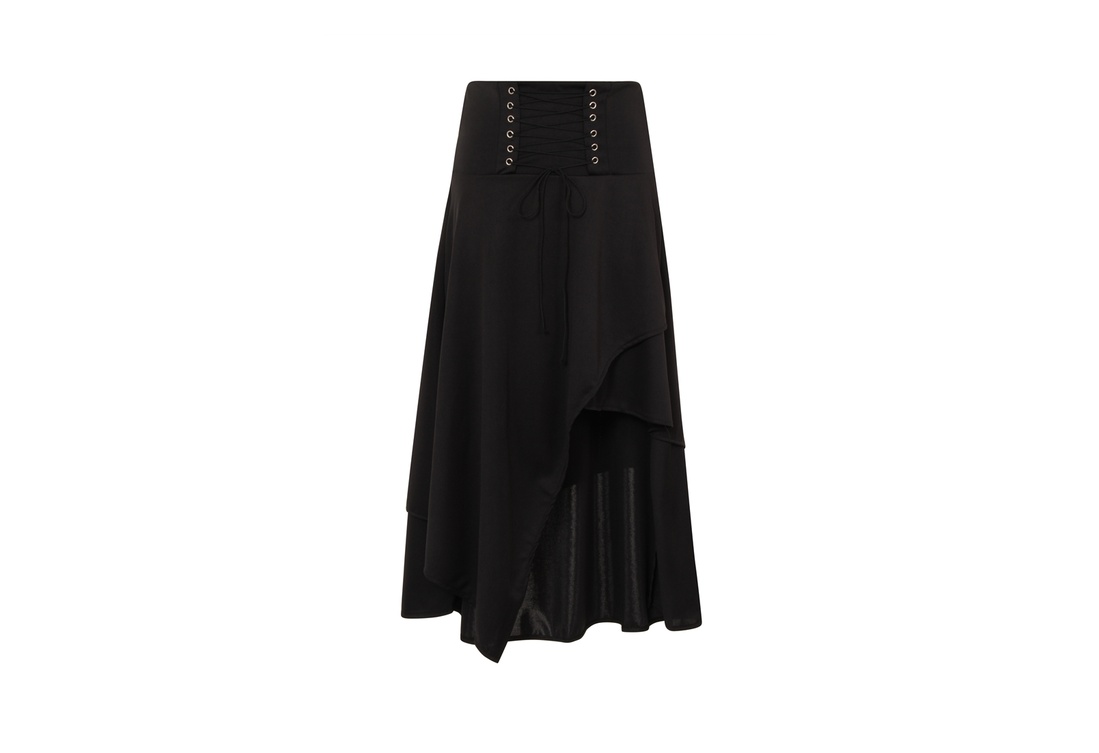 Gothic Lace Up Storm Skirt
