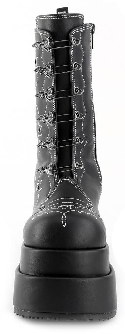 Demonia BEAR-182 Blacklight Bat Stitch Platform Boots