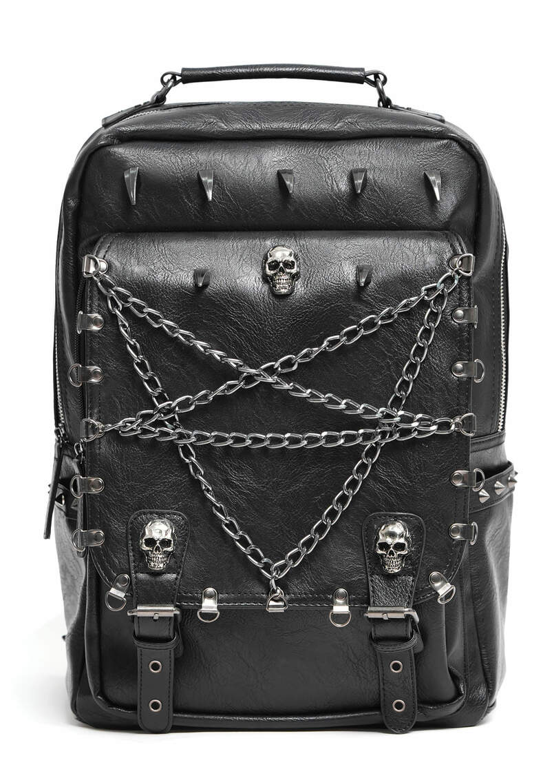 archive ダークコアGothic バッグ Purgatory Pack - Edgy Spiked Backpack with Gothic Details