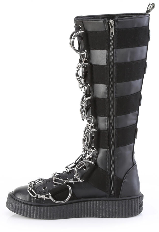 SNEEKER-405 Chained Knee High Sneaker Boots | Rivithead