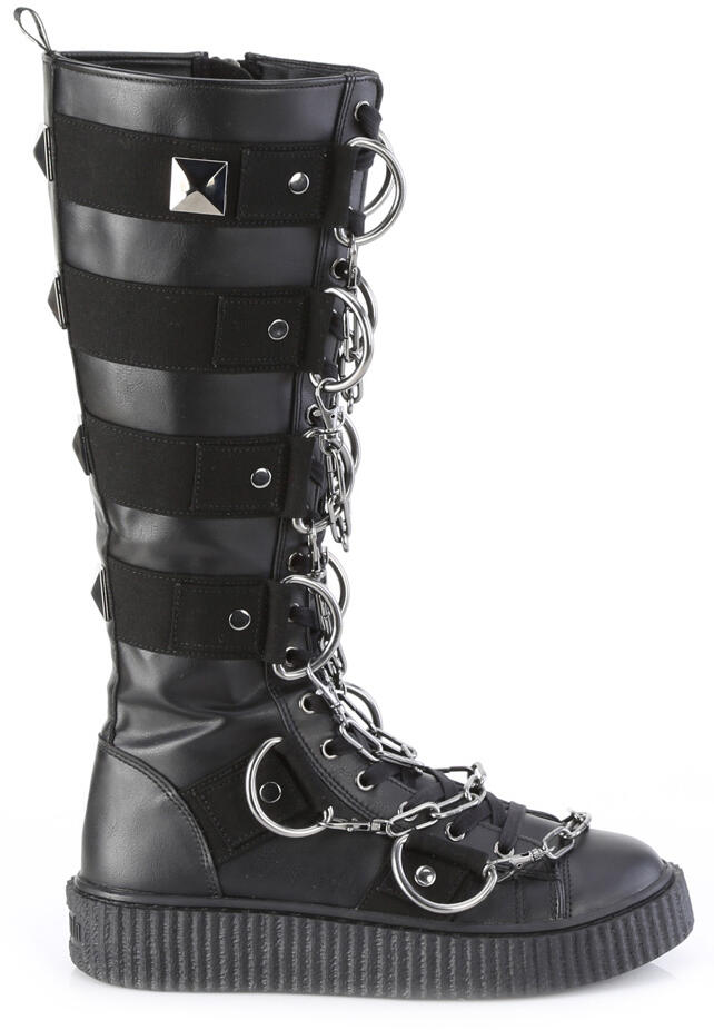 ランコート　rancourt 黒レザー ハイカットワークブーツ SNEEKER-405-side.jpg