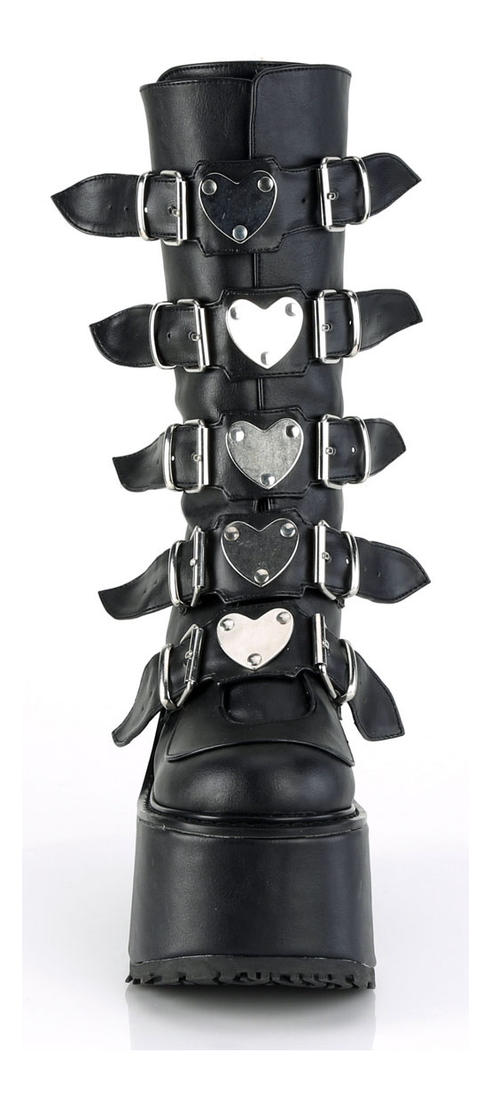 Demonia SWING-230 Platform Boots with Heart Metal Plates display picture 2