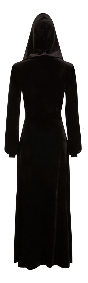 Sophia Gothic Hooded Velvet Maxi Dress Sophia Gothic Hooded Velvet Maxi Dress