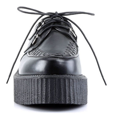 V-CREEPER-502 Black Platform Creepers with Hidden Compartment display picture 1