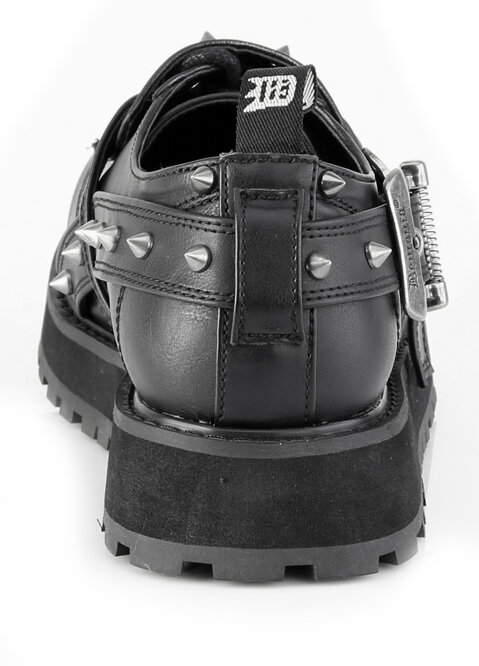 Demonia VALOR-38 Studded Oxford Platform Shoes for Men