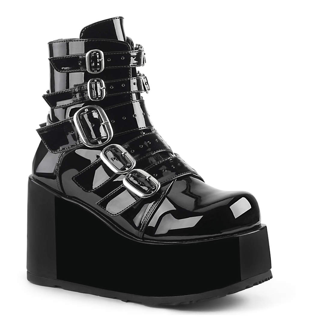 CONCORD-57 Women's Black Patent Platform Boots