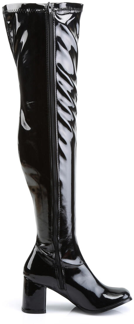 GOGO-3000 Black Over-The-Knee Gogo Boots at Rivithead