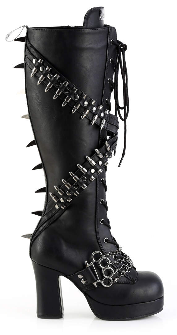 Gothika-108 Platform Boots with Bullet-Stud Straps