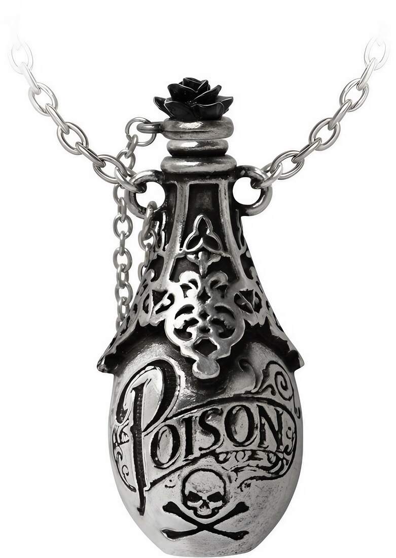 Lucrezia's Fix Necklace - A Vintage Poison Bottle Pendant
