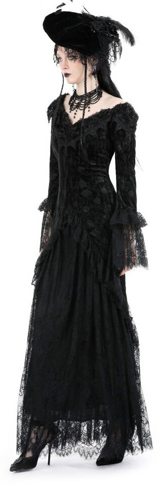 black lace babydoll dress Black Victorian Gothic Corset Gown main image 1