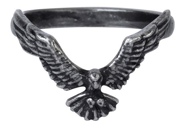 Ravenette Ring - Dark Pewter Raven Jewelry