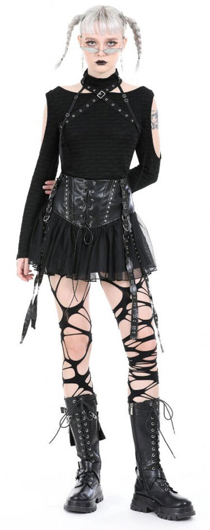 Riot Grrl Long Sleeve Punk Top – Women's Cutout Shirt