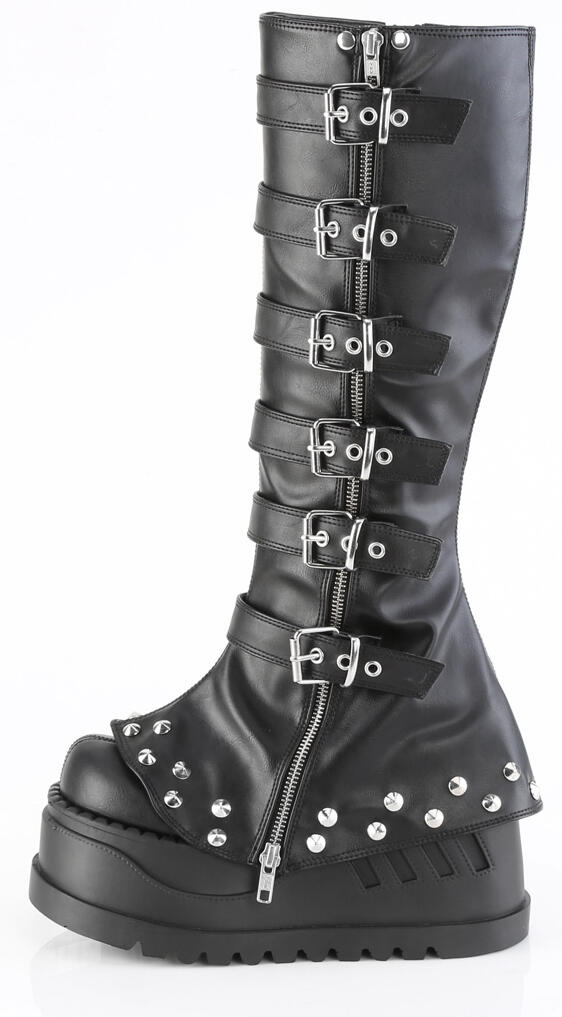 Stomp-223 Bell-Bottom Platform Knee-High Boots for Women