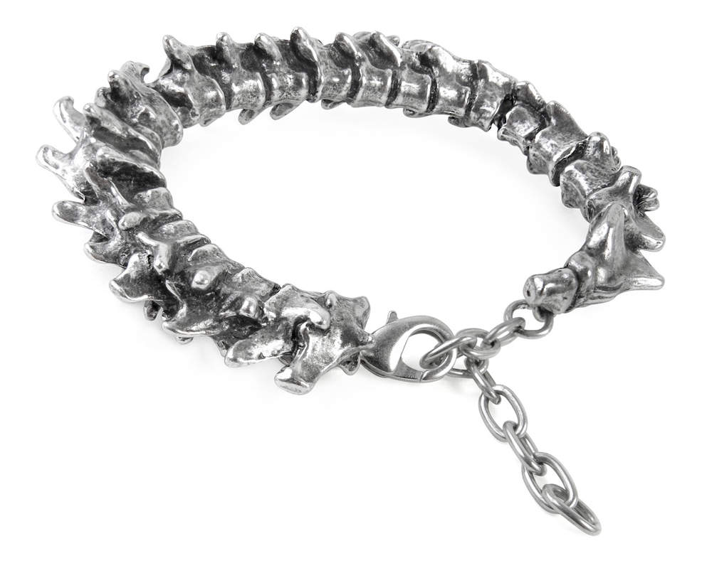 Pewter Vertebrae Bracelet - Hinged Spine Design