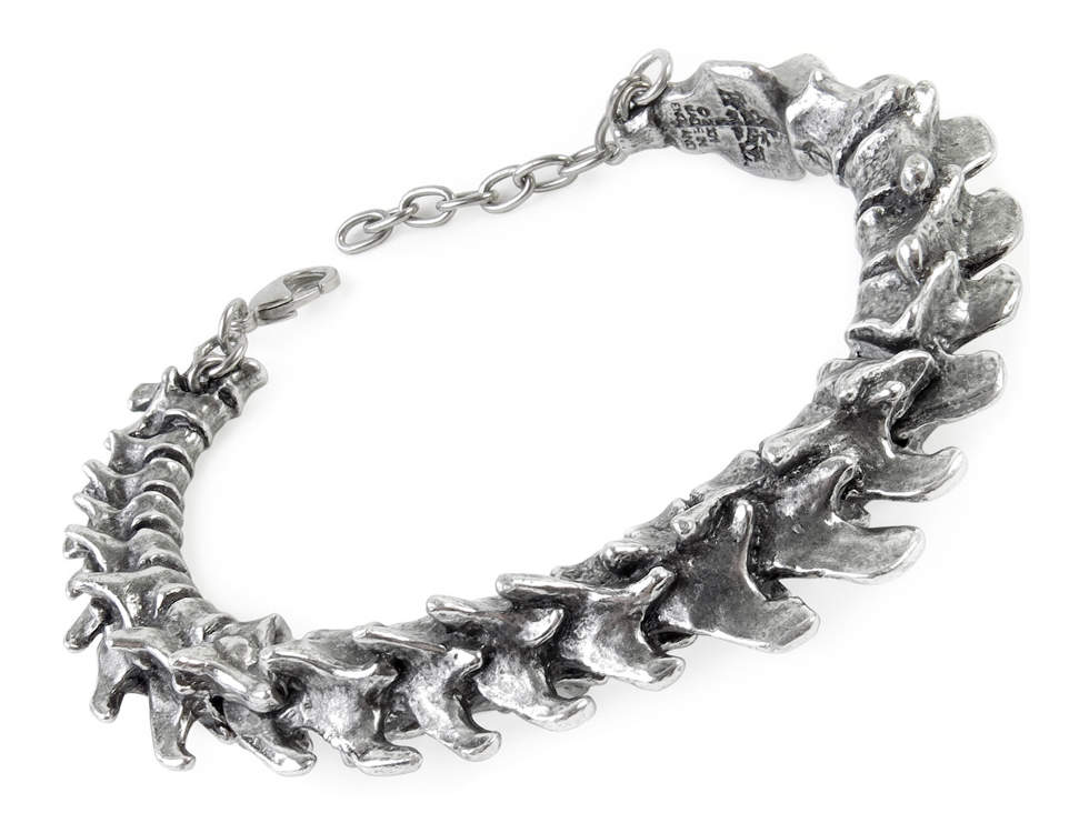 Pewter Vertebrae Bracelet - Hinged Spine Design